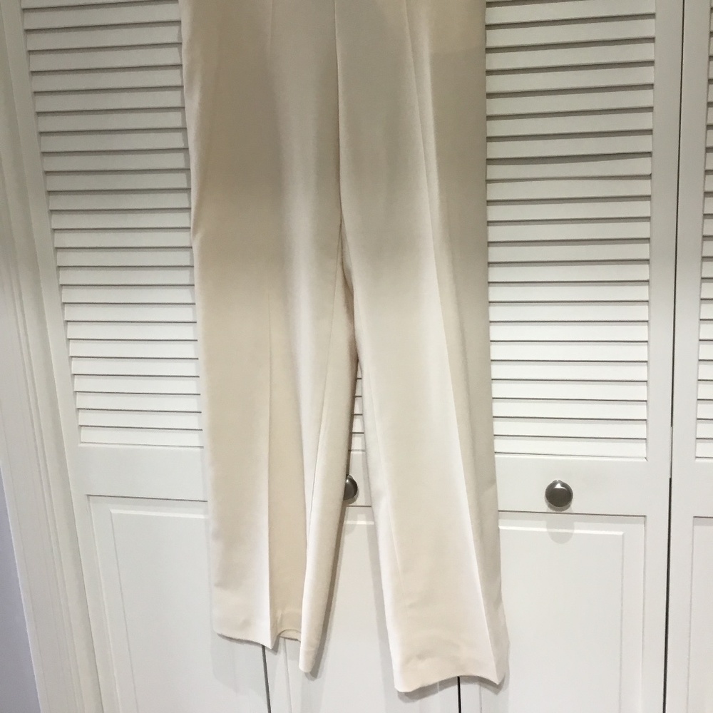 Zara Pull On Cream Spring Slacks - Picture 2 of 5